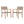 Outdoor Dining Chairs for Patios and Gardens (Set of 2) - Light Brown Multi / Light Teak