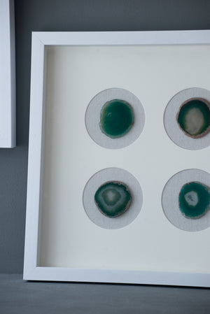 Set of 2 Shadow Box Wall Décor with Agate