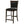 Upholstered Counter Height Stools (Set of 2) - Black / Espresso