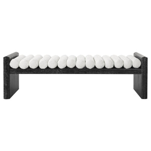 62.8" Modern Chenille Upholstered Bench