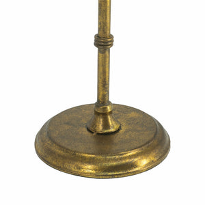 6.5x5.9x15.2' Vintage Inspired Gold Iron Table Clock