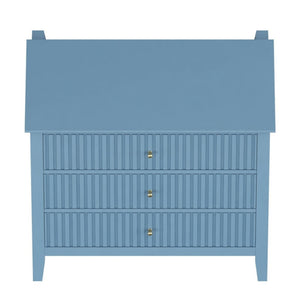 Fluted 3 Drawer Nightstand With Soft Close Slides