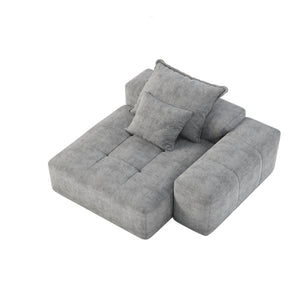 Modern Oversized Modular Sectional Sofa with Sparkling Chenille Fabric
