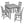5 Piece Dining Table Set, Wooden Dining Square Table Set For 4, Counter Height Kitchen Table Set With Square Table And 4 Upholstered Chairs - Gray