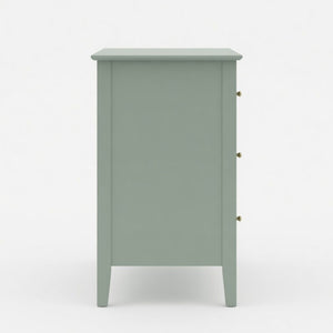 Fluted 3 Drawer Nightstand With Soft Close Slides