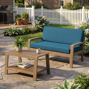 2 Piece Outdoor Conversation Set – Loveseat & Coffee Table with Water-Resistant Cushions