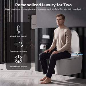 Wall-Mounted Smart Toilet with Automatic Lid Opening