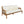 3 Piece Acacia Wood Patio Furniture Set with Coffee Table