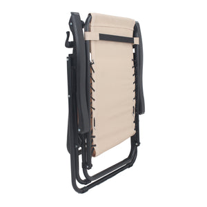 Zero Gravity Folding Lounge Chair with Headrest & Removable Tray