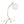 Eileen Contemporary Task Lamp in Gold Metal and White Shade