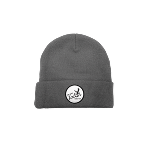 Grey Beanie w/ Script Logo