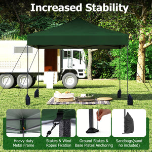 9.5 x 9.5 Feet Pop up Canopy Tent with Adjustable Heights