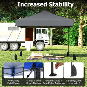 9.5 x 9.5 Feet Pop up Canopy Tent with Adjustable Heights