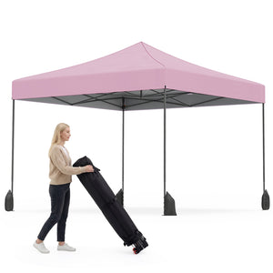 9.5 x 9.5 Feet Pop up Canopy Tent with Adjustable Heights
