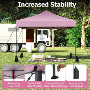 9.5 x 9.5 Feet Pop up Canopy Tent with Adjustable Heights