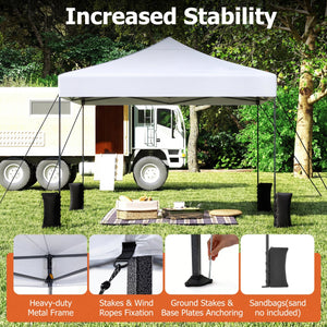 9.5 x 9.5 Feet Pop up Canopy Tent with Adjustable Heights