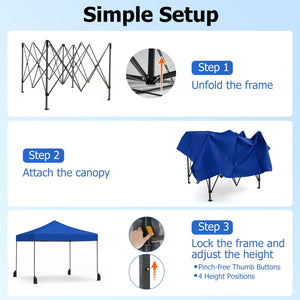 9.5 x 9.5 Feet Pop up Canopy Tent with Adjustable Heights