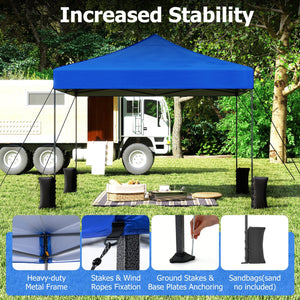 9.5 x 9.5 Feet Pop up Canopy Tent with Adjustable Heights