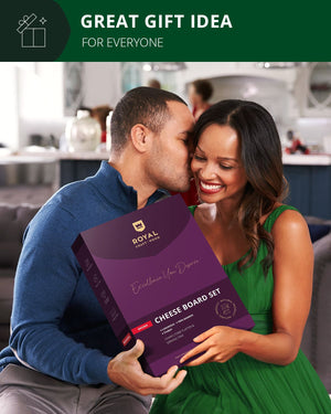 Cheese Board Set w/knives, 16.5“x11”, Brown