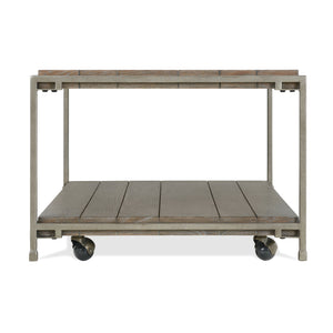 Corbeta 3-Piece Metal Frame Wood Living Room Coffee Table Set