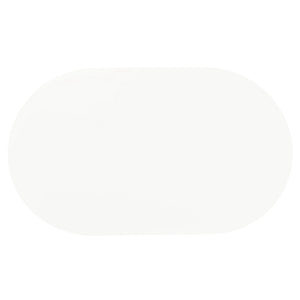 Oval Dining Table - White - Metal