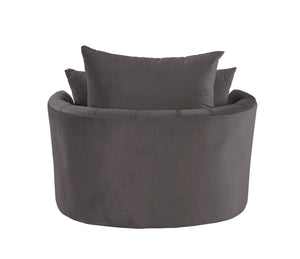 Zunyas Velvet Accent Chair With Swivel