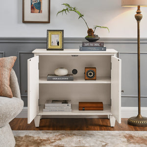 33.6' Retro Wooden Sideboard Buffet Cabinet with Storage