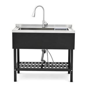 Stainless Steel Utility Sink, Freestanding Sink