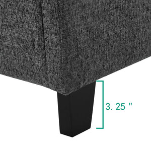 Platform Bed & Upholstered Headboard