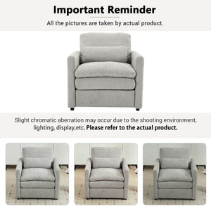 Cozy Upholstered Cushion Armchair For Living Room