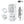 Bathroom Vanity With 2 Damping Hinge Doors, 3 Drawers, Adjustable Shelves - White
