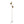Cone 65' Glam Metal Floor Lamp in Brushed Gold Metal with White Faux Marble Base