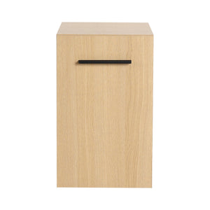 Floating Bathroom Vanity Single Door Base Cabinet, Wall Mounted Storage - Light Oak