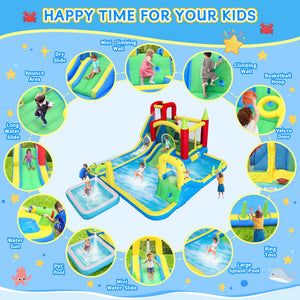 11-in-1 Inflatable Slide Water Park for Kids