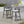 Outdoor Bar Height Metal Frame Counter Stools with Scallop-Shaped Backrest & Water-Resistant Cushions