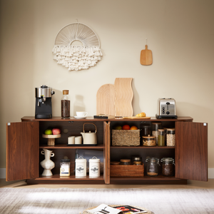 Sideboard Storage Cabinet TV Stand with Wave Pattern