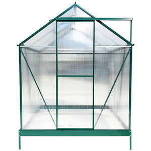 Polycarbonate house, Heavy Duty Outdoor Aluminum Walk-In House Kit With Rain Gutter, Vent And Door For Backyard Garden