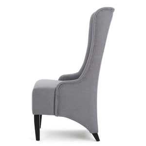 Alight Upholstered Dining Chair With High Back And Birch Wood Legs