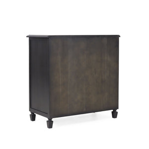 Newell Cane 3 Drawer Dresser - Dark Gray