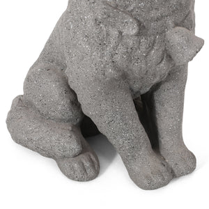 MGO Dog Statue, Outdoor Stone Gray