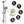 Shower System With 5 Function Rain Hand Shower And Slide Bar Combo