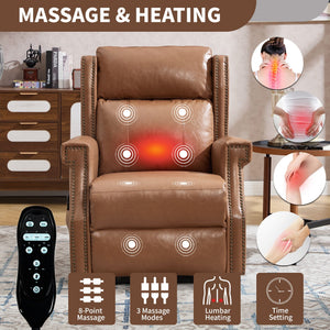 Manual Recliner Chair  With Heavy Duty Motion Mechanism, 8 Vibrating Nodes And 3 Massage Modes For Living Room