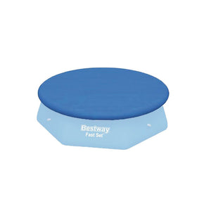 Bestway Flowclear Fast Set 8' Swimming Pool Cover for Above Ground Pools, 2 Pack