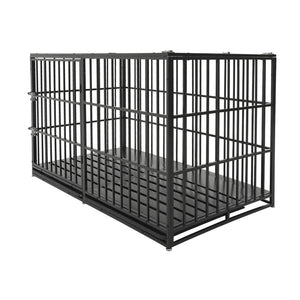 Extra Large Heavy Duty Dog Crate With Removable Pans For Dogs - Black