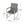 Poetic Outdoor Dining Chair With Faux Wood Arms And Aluminum Frame (Set of 2) - Gray