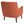 Accent Chair Upholstered With Legs - Burnt Orange