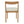 Solid Rubber Wood Dining Chairs (Natural Oak + Beige) Set of 2