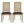 French Country Dining Chair With Rectangular Cane Backrest And Smooth Upholstered Seating