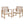 Outdoor Acacia Wood Club Chairs, 2-Piece Set - Natural Stained / White