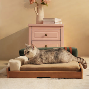 Modern Wooden Pet Bed for Cats and Dogs